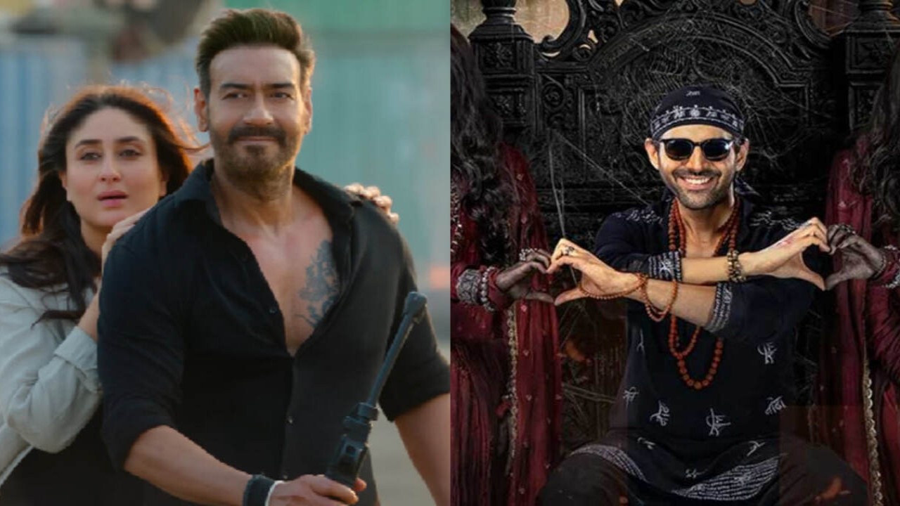 Singham Again vs Bhool Bhulaiyaa 3 Overseas Box Office Weekend: Ajay Devgn's cop-action...