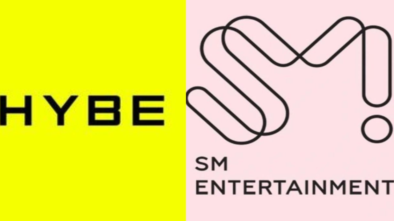 HYBE Logo and SM Ent Logo: Credits Instagram HYBE Logo and SM Ent Logo: Credits Instagram