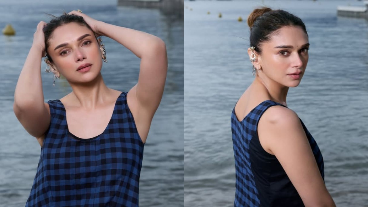 Aditi Rao Hydari gives 'Cham Cham' vibes wearing tunic top, sheer skirt and traditional payal to Cannes beach (PC: Aditi Rao Hydari IG) Aditi Rao Hydari