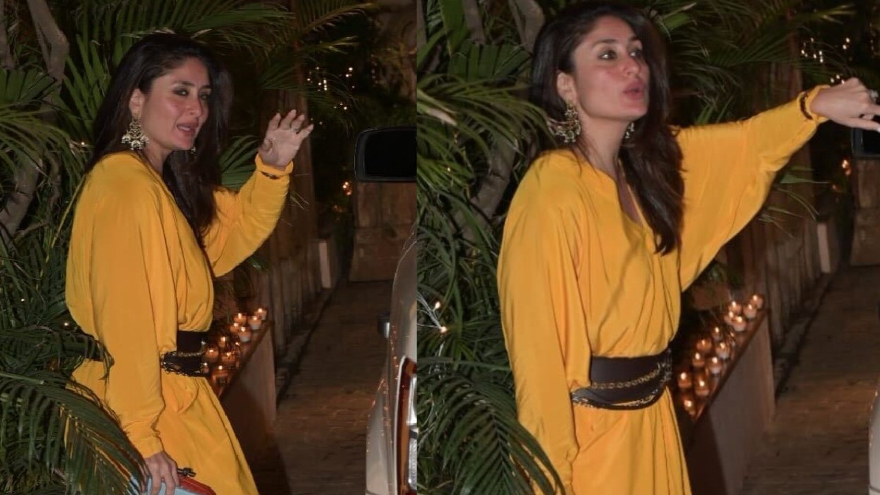 Picture credit: Viral Bhayani Kareena Kapoor wears Rs 1.72 lakh kaftan dress to Sonam Kapoor's birthday party, giving it a bohemian twist